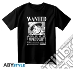 T-Shirt One Piece Monkey D.Luffy Wanted S Black game acc