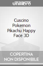 Cuscino Pokemon Pikachu Happy Face 3D videogame di GCUS