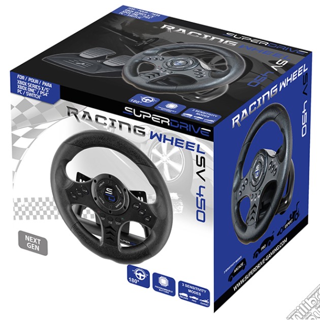 SUPERDRIVE Volante Racing Wheel SV 450 XBX/SWI/PC/PS4/XONE videogame di ACC