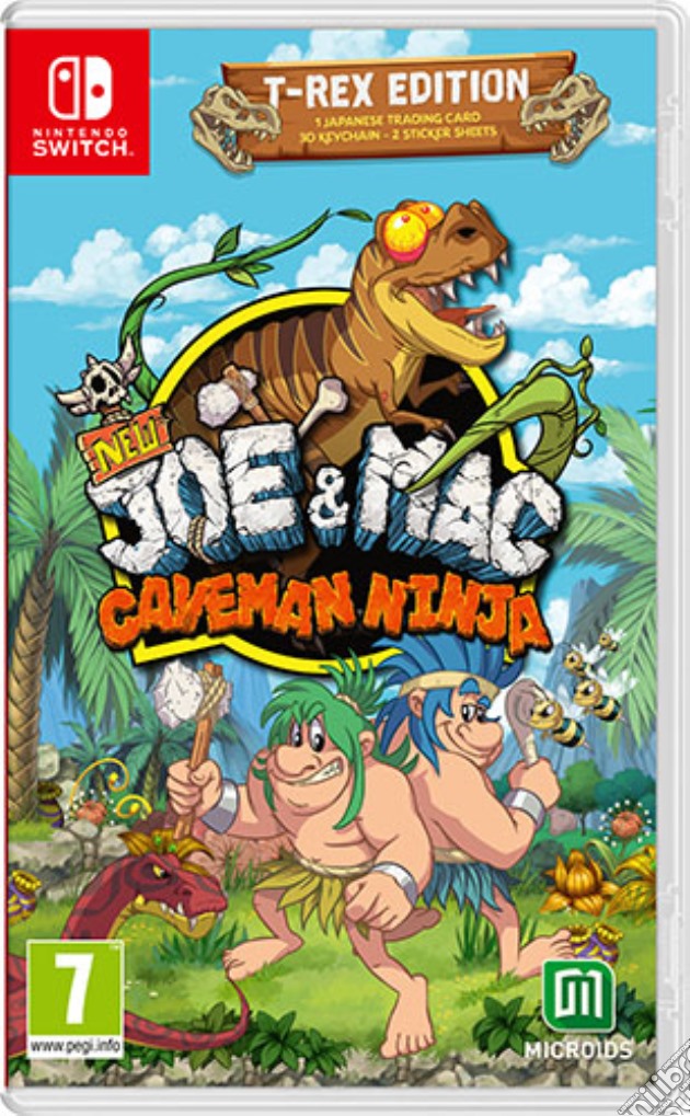 New Joe & Mac Caveman Ninja T-Rex Edition videogame di SWITCH
