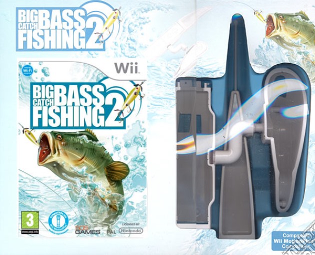 Big Catch Bass Fishing 2 + Canna videogame di WII