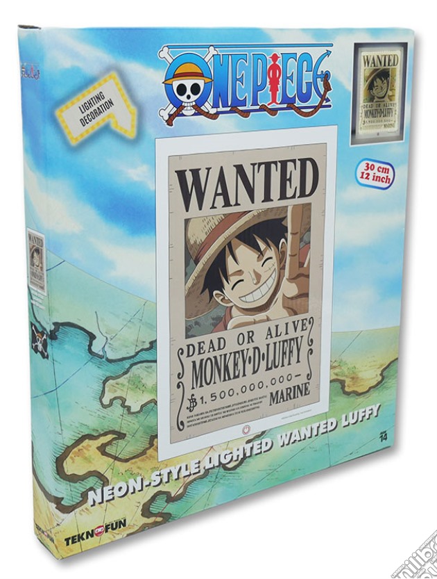Lampada da Muro One Piece Wanted Monkey D.Luffy, Accessori, GLAM