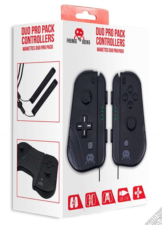FREAKS SWITCH Joy-Con Bluetooth Duo Pro Pack Nero V2 videogame di ACFG
