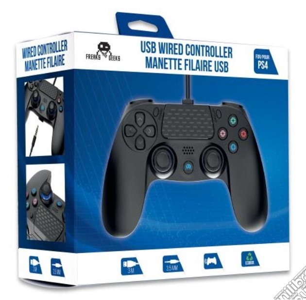 FREAKS PS4 Controller Wired Black V2 videogame di ACFG