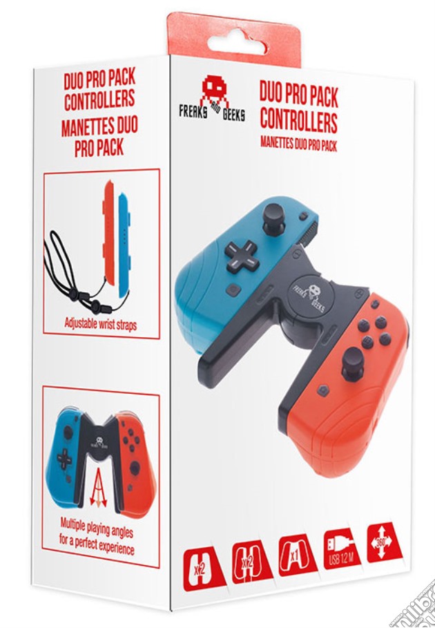 FREAKS SWITCH Joy-Con Bluetooth Duo Pro Pack Blu/Rosso V2 videogame di ACFG