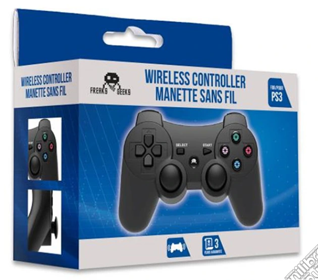 FREAKS PS3 Gamepad Nero Bluetooth V2 + Cavo di ricarica 1mt videogame di ACFG