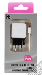 FREAKS Alimentatore AC 2 USB Slot + Cavo per iPhone Bianco game acc