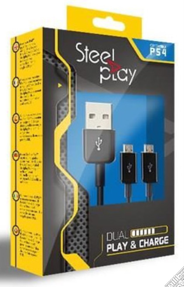 Steelplay Dual Play&Charge cable PS4 videogame di ACC