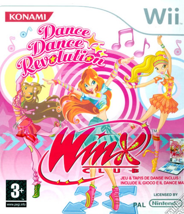 Dancing Stage Winx Club + Tappeto videogame di WII