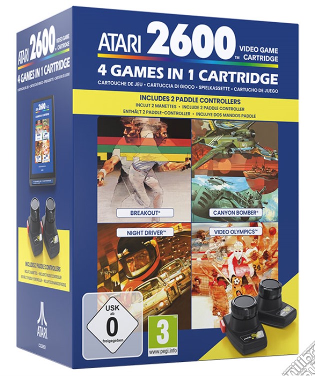 Atari Cartuccia con 4 Giochi + 1 Paddle Pack videogame di OGAT