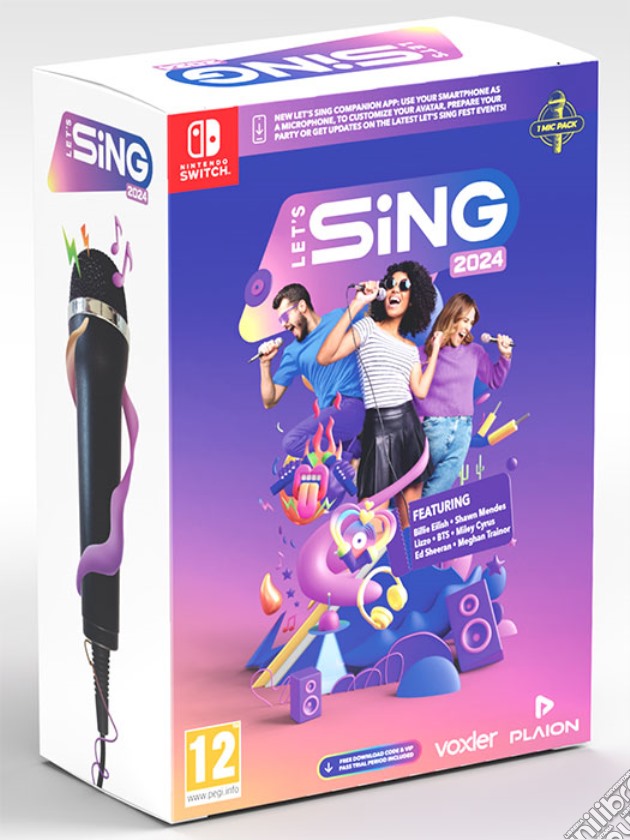 Let's Sing 2024 + 1 Microfono videogame di SWITCH