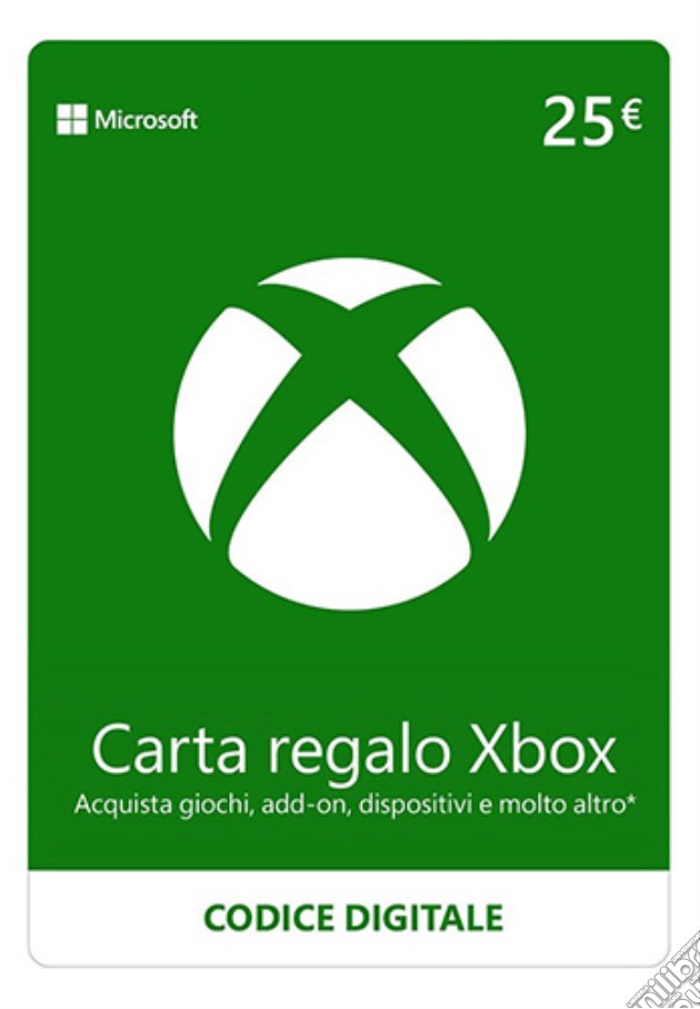 Microsoft XBOX Live 25 Euro PIN videogame di DDMG