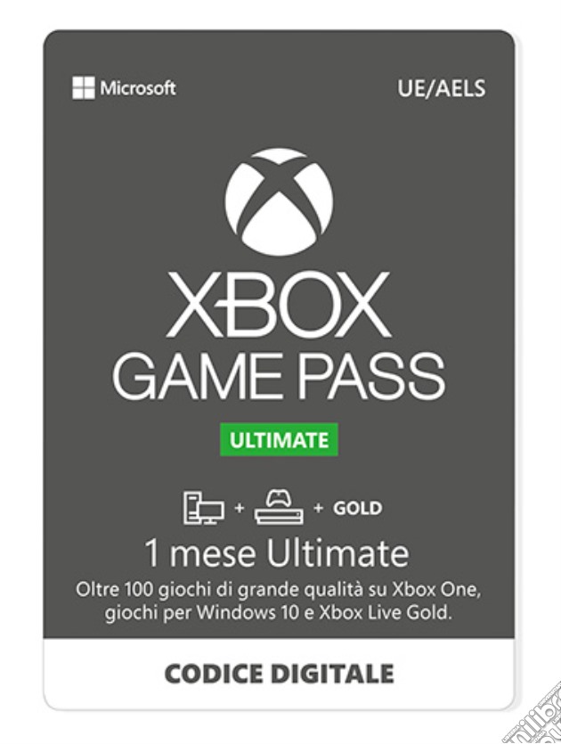 Microsoft XBOX Ultimate 1 Mese PIN videogame di DDAX