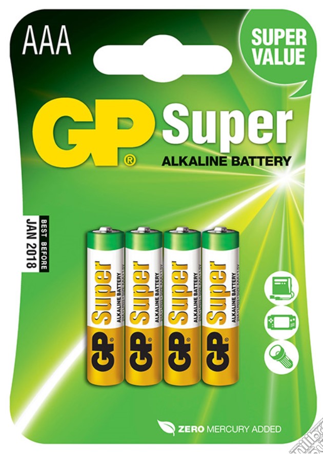 GP Battery Ministilo AAA Blister da 4 videogame di HGP