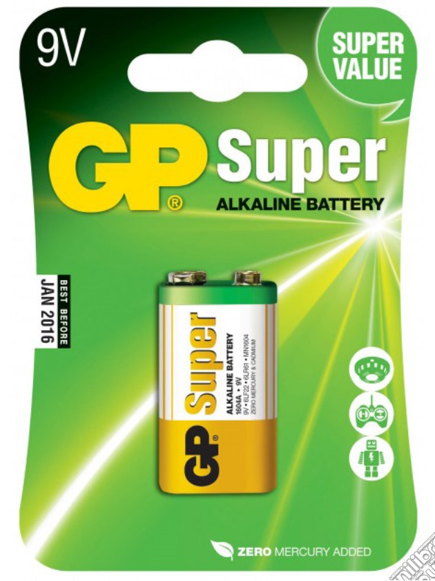 GP Battery 9V Blister da 1 videogame di HGP