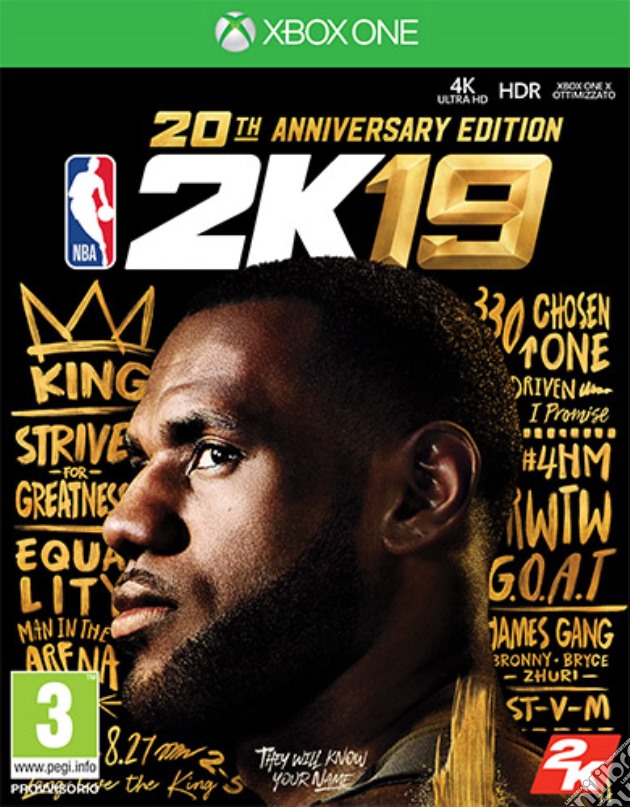 NBA 2K19 20th Anniversary Edition videogame di XONE