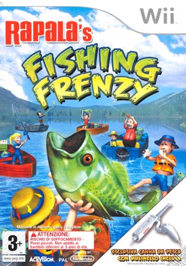 Rapala Fishing Frenzy With Fishing Rod videogame di WII