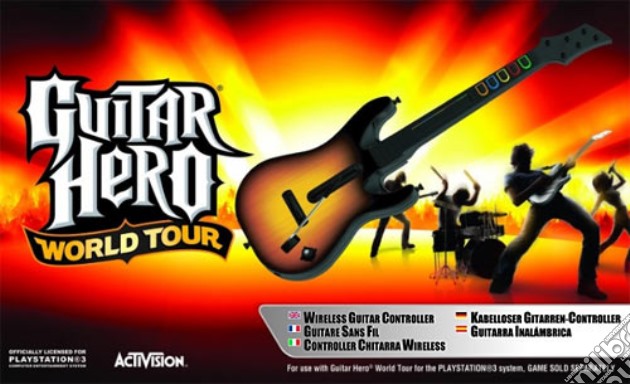 PS3 Guitar Hero World Tour Stand. Guitar videogame di PS3