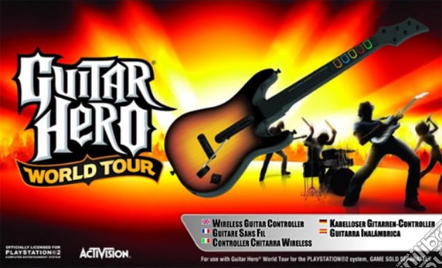 PS2 Guitar Hero World Tour Stand. Guitar videogame di PS2