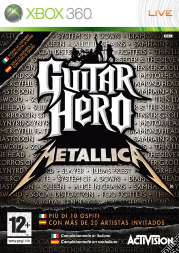 Guitar Hero Metallica videogame di X360
