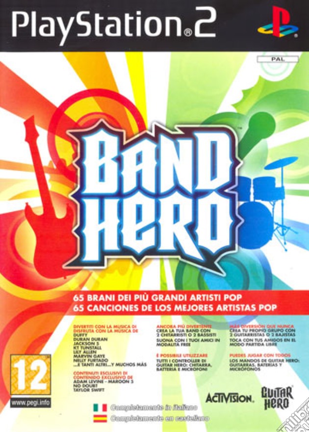 Band Hero videogame di PS2