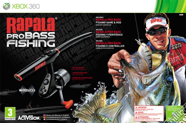 Rapala Pro Bass Fishing Rod Bundle videogame di X360