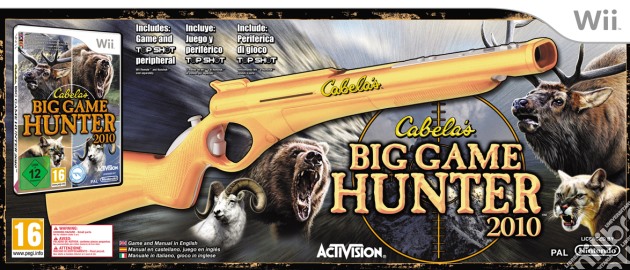 Cabela's Big Hunter 2010 + fucile videogame di WII