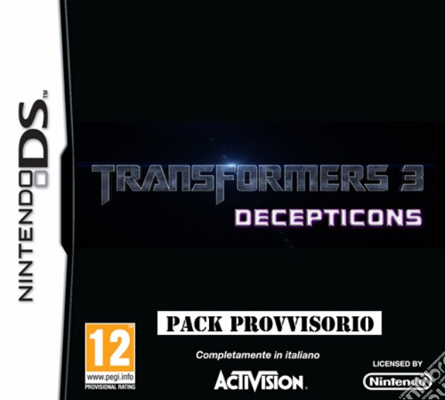 Transformers 3 vers Decepticons -bundle videogame di NDS