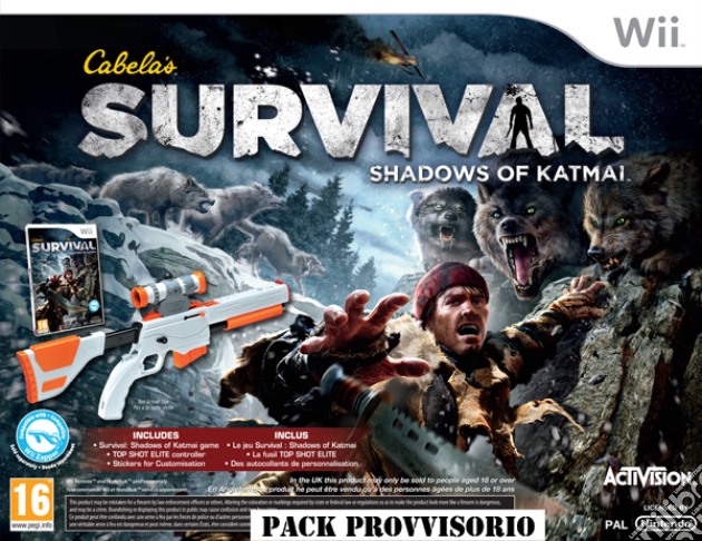 Cabela's Survival Shadows Katmai bundle videogame di WII