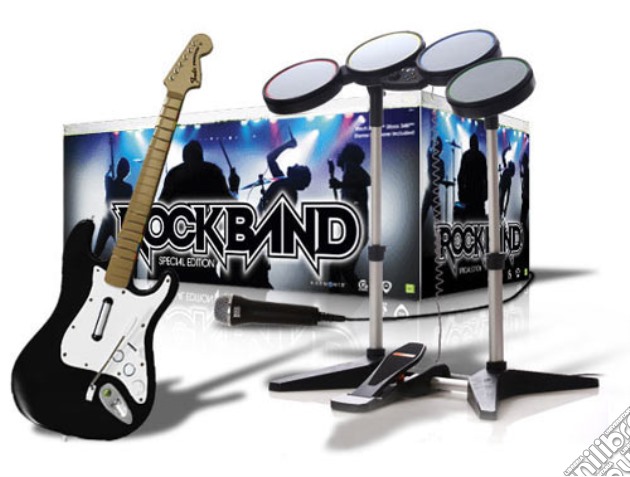 PS3 PS2 Rock Band Strumenti Bundle videogame di PS3
