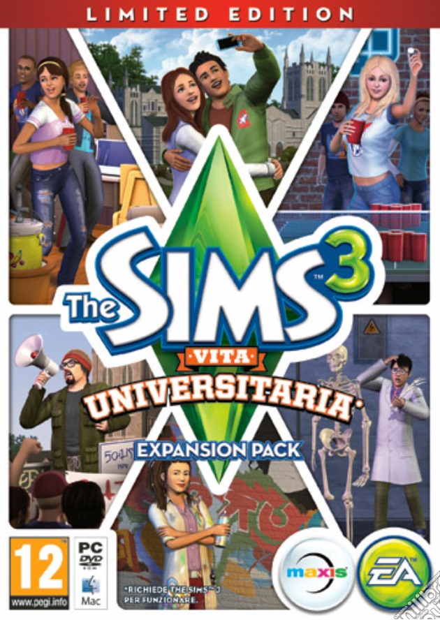 The Sims 3 University Limited Edition videogame di PC