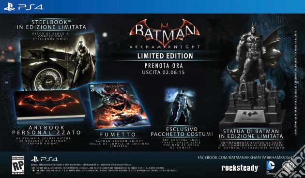 Batman Arkham Knight Collector's Ed. videogame di PS4