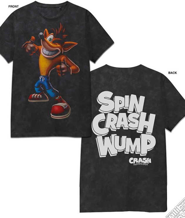T-Shirt Crash Bandicoot Spin Crash Wump XXL videogame di TSH