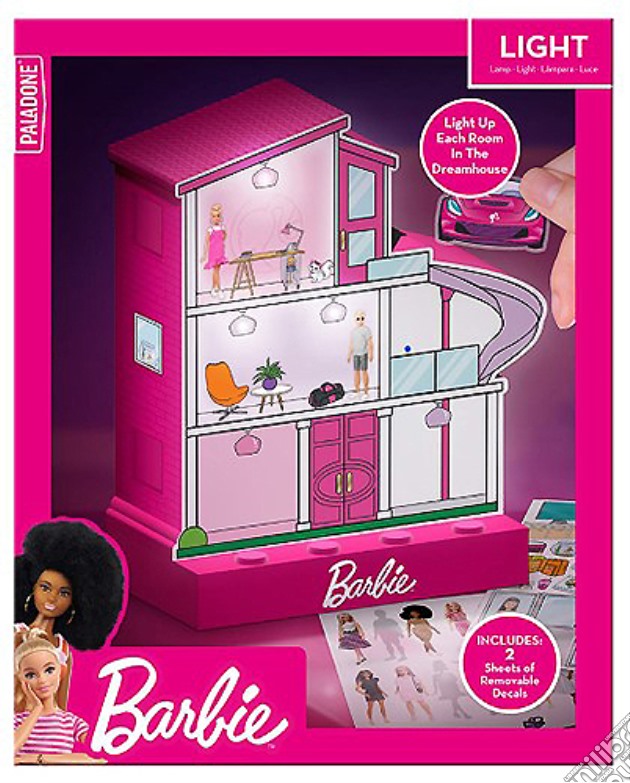 Paladone Lampada Barbie Casa dei Sogni con Adesivi videogame di GLAM