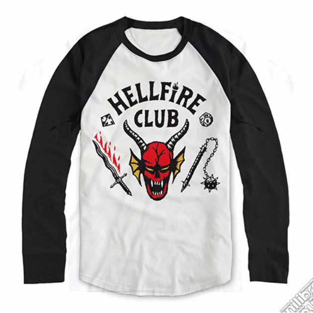 T-Shirt Manica 3/4 Stranger Things Hellfire Club S4 S videogame di TSH