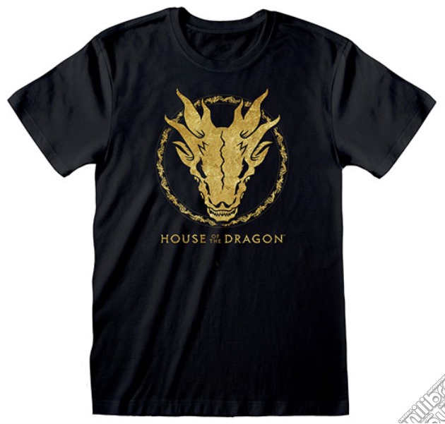 T-Shirt House of the Dragon Gold Ink Skull S videogame di TSH