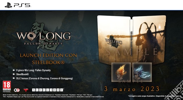 Wo Long Fallen Dynasty Steelbook Edition videogame di PS5