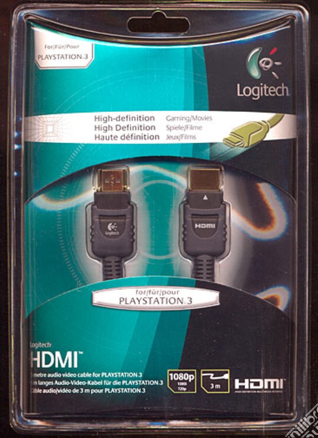 LOGITECH PS3 HDMI Cable Full HD videogame di PS3