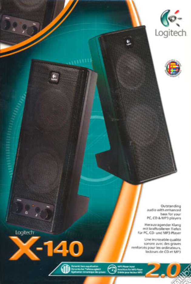 LOGITECH PC Speakers X-140 2.0 5W videogame di PC