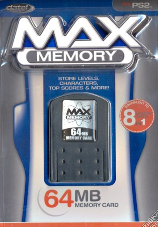 PS2 Memory card 64 Mb - DATEL videogame di PS2