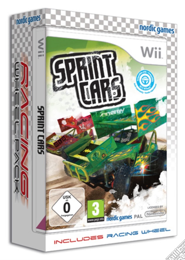 Sprint Cars + volante videogame di WII