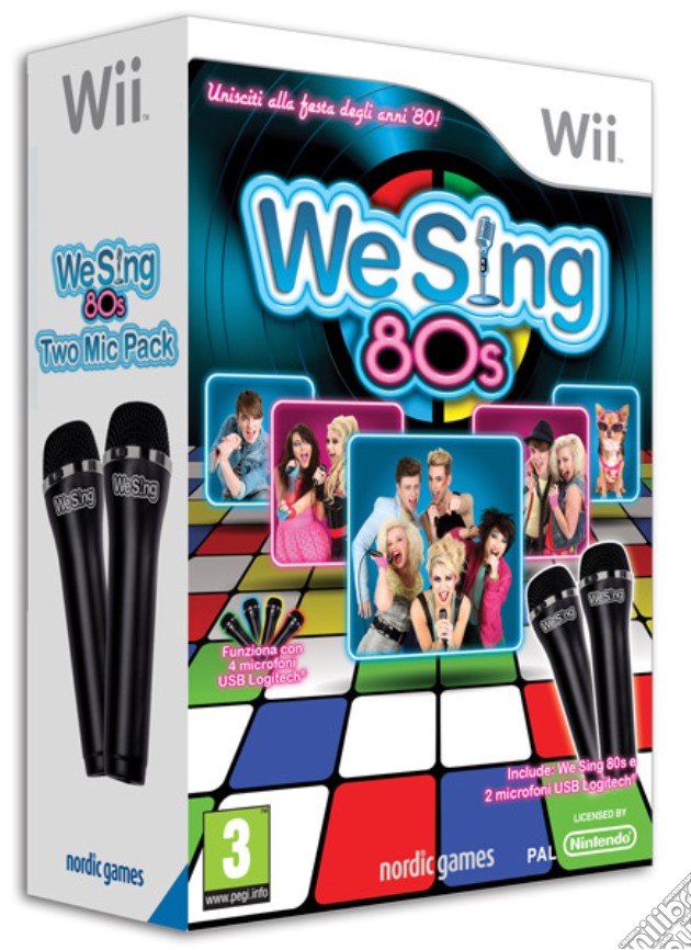 We Sing 80's + 2 Microfoni videogame di WII