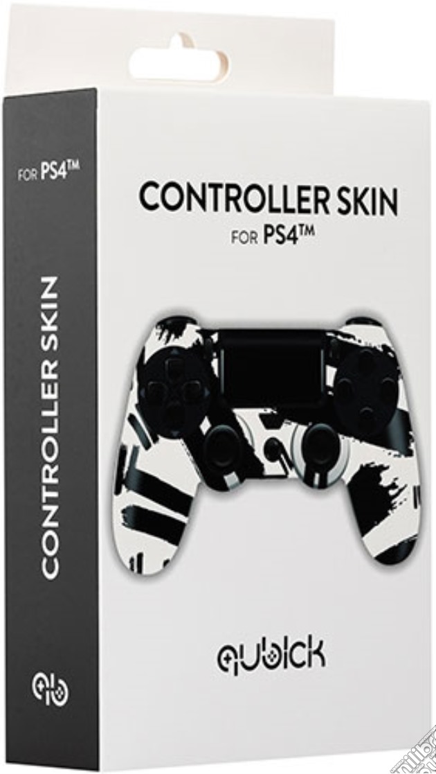 QUBICK PS4 Controller Skin Black White videogame di ACC
