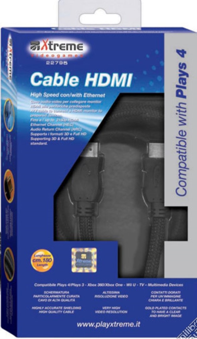 Cavo HDMI 4K PS4 videogame di ACC