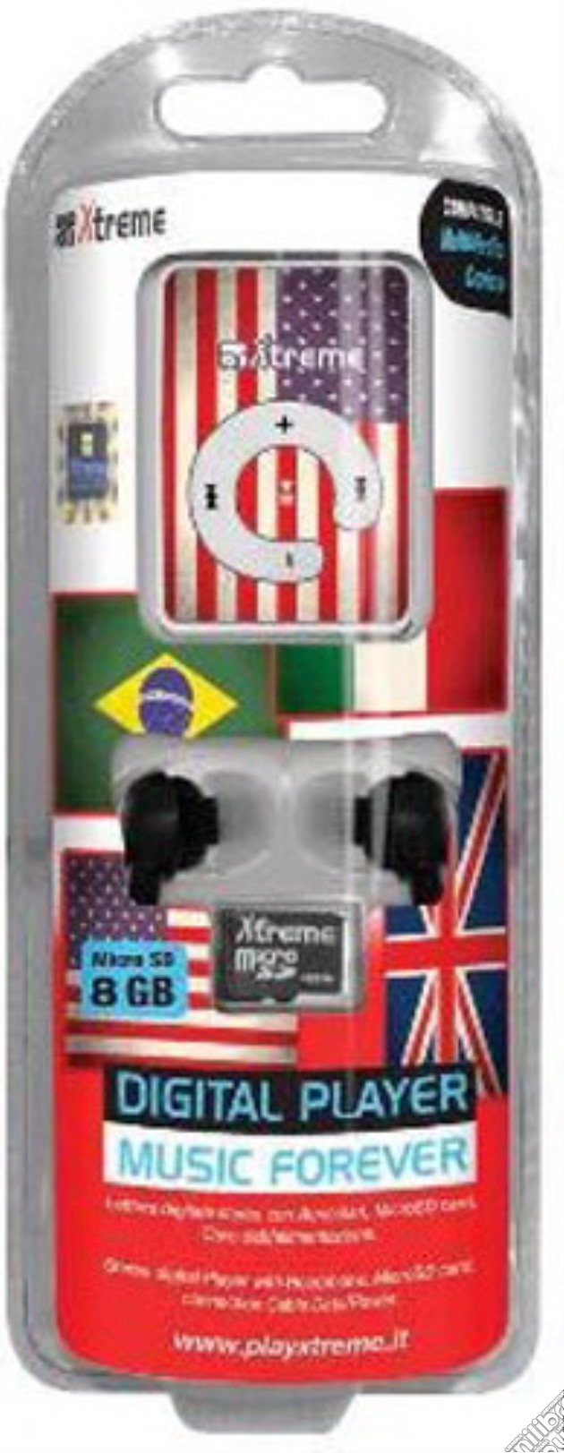 Lettore MP3 USA Flag memory 8GB videogame di ACC