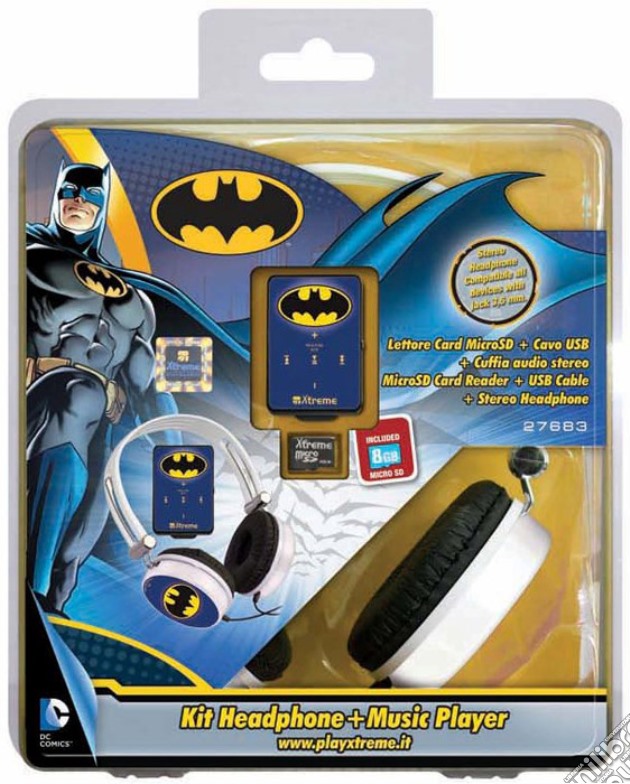 Cuffie Audio Batman + MP3 memory 8GB videogame di ACC