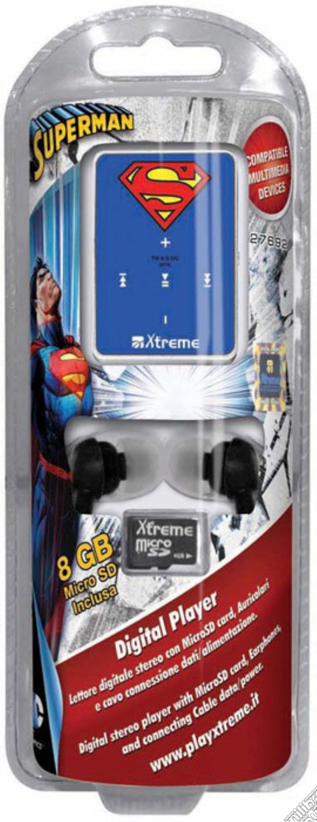 Lettore MP3 Superman 8GB videogame di ACC