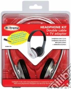 Cuffie Audio+doppio cavo+adattatore TV game acc
