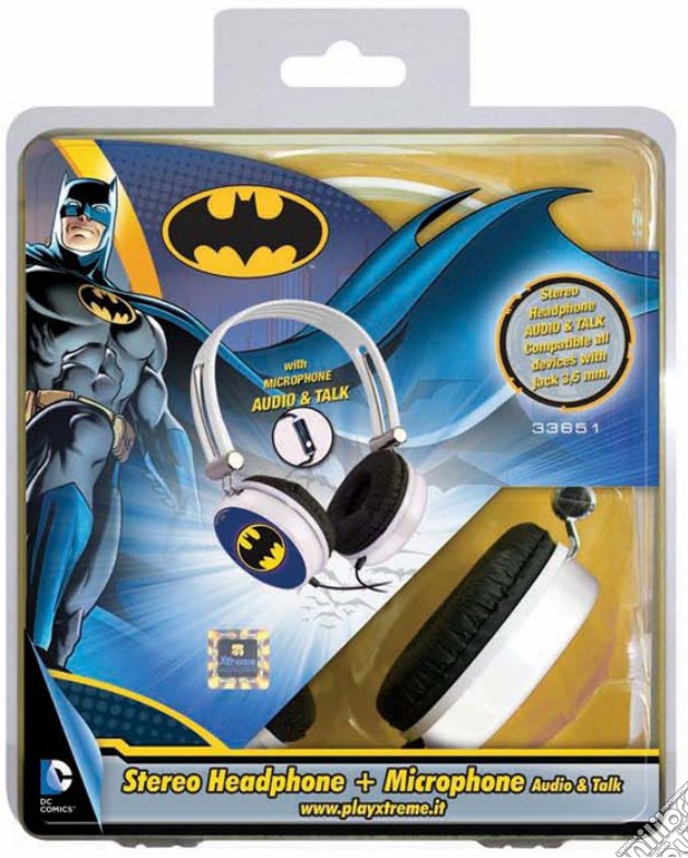 Cuffie Audio Batman + microfono videogame di ACC
