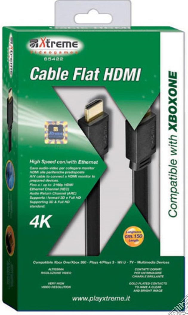 Cavo HDMI Flat 4K XONE videogame di XONE